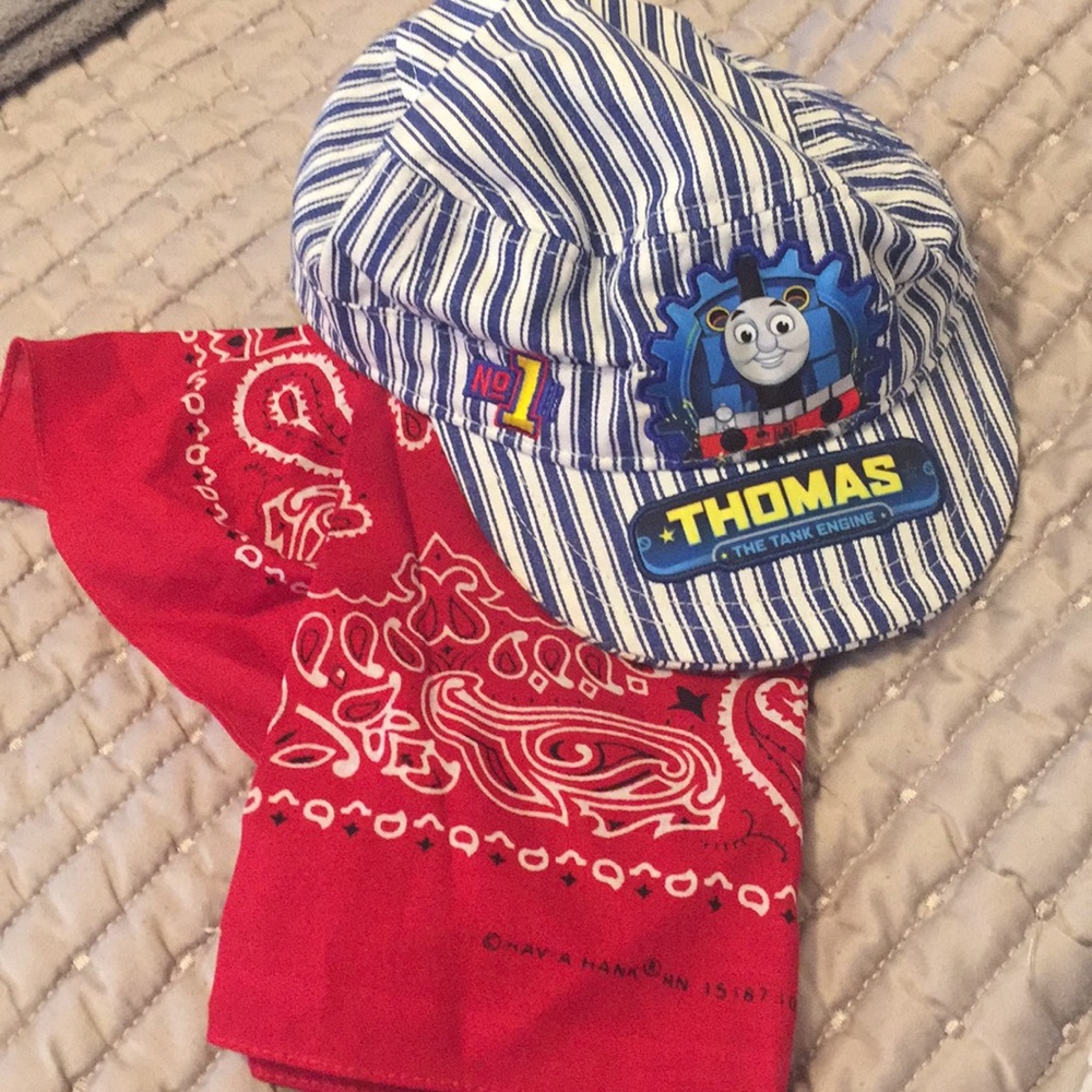 Thomas the train hat and bandana